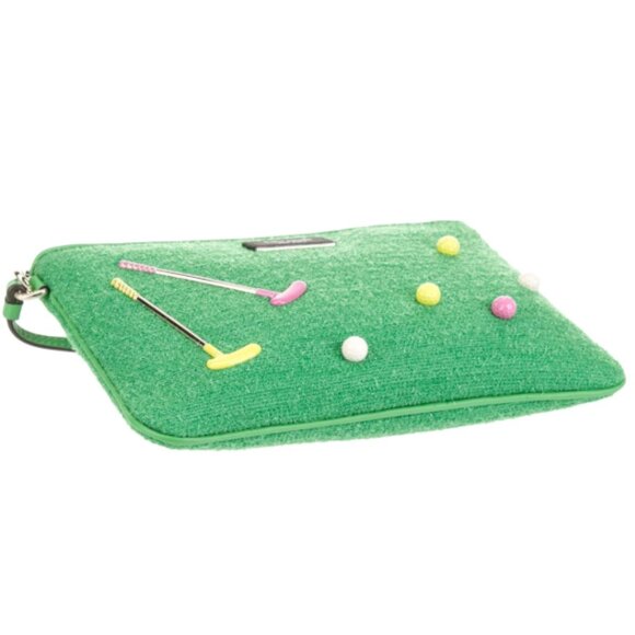 Kate Spade Tee Time Embellished Astroturf Wristlet - Picture 10 of 10